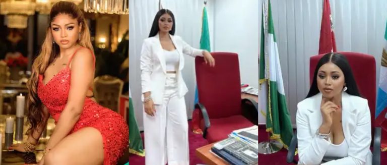 Regina Daniels Sparks Political Buzz as She Shares Stunning Photos from Senate Office in Abuja