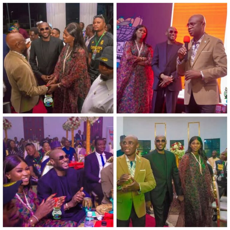 Singer 2Baba and Natasha Osawaru stun at grand dinner hosted by Benue State Government (Photos)