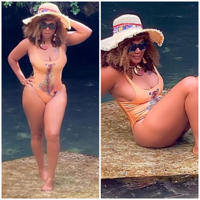 Iyabo Ojo Flaunts Her Stunning Body in Swimsuit During Zanzibar Getaway
