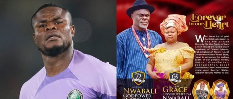 NFF Donates ₦20M to Stanley Nwabali for Parents’ Burial, Grants Leave Amid Heartbreaking Loss