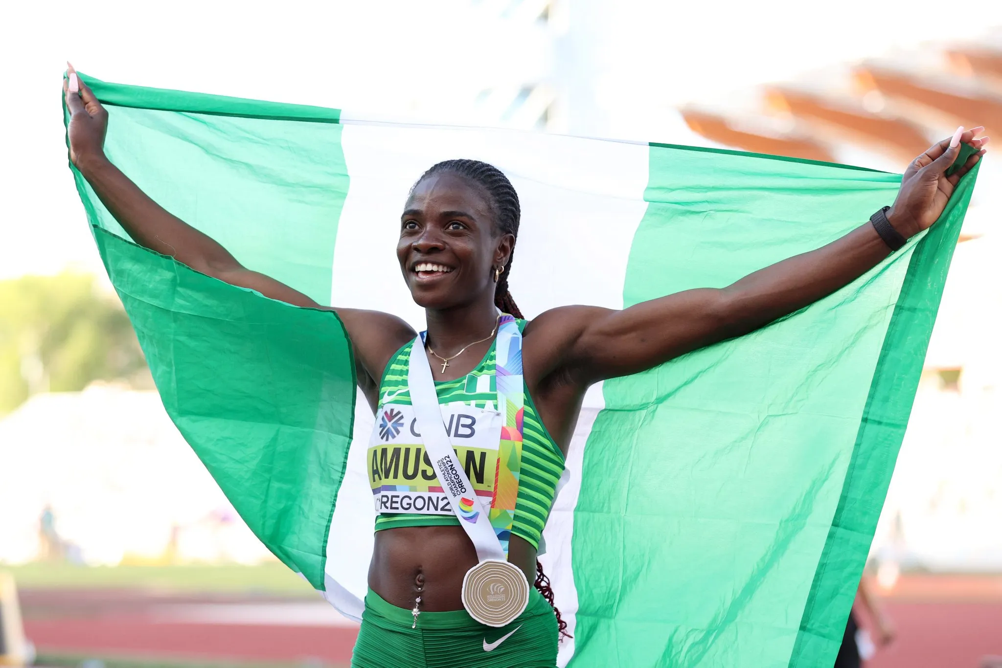 Tobi Amusan secures silver medal at the World Athletics Championships