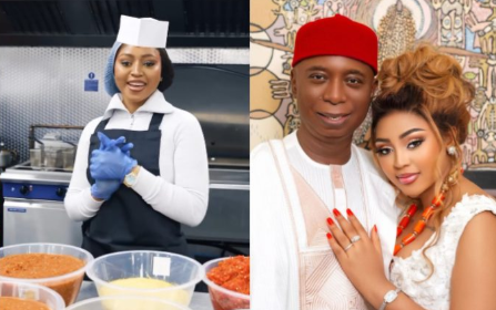 Fans say Regina Daniels showing off her cooking skills is “the real revenge,” reacting excitedly to her latest video.