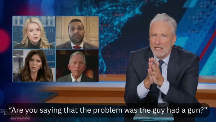 Jon Stewart goes scorched earth on Trump administration over ICE killing of Alex Pretti