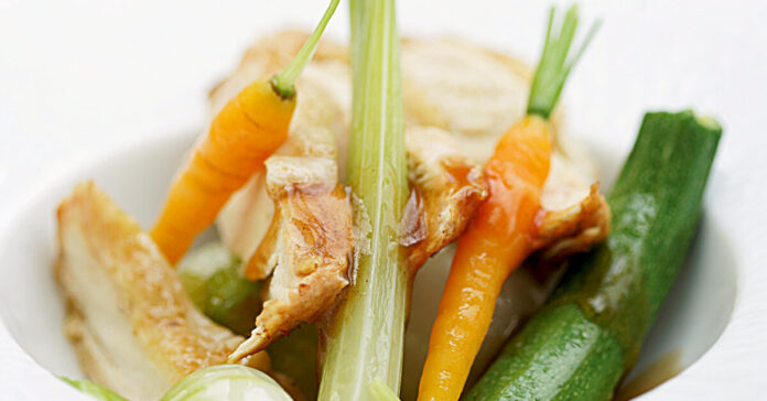 Rooster Breasts with Child Vegetables
