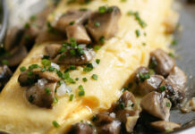 Rolled Mushroom Omelet Rolled Mushroom Omelet