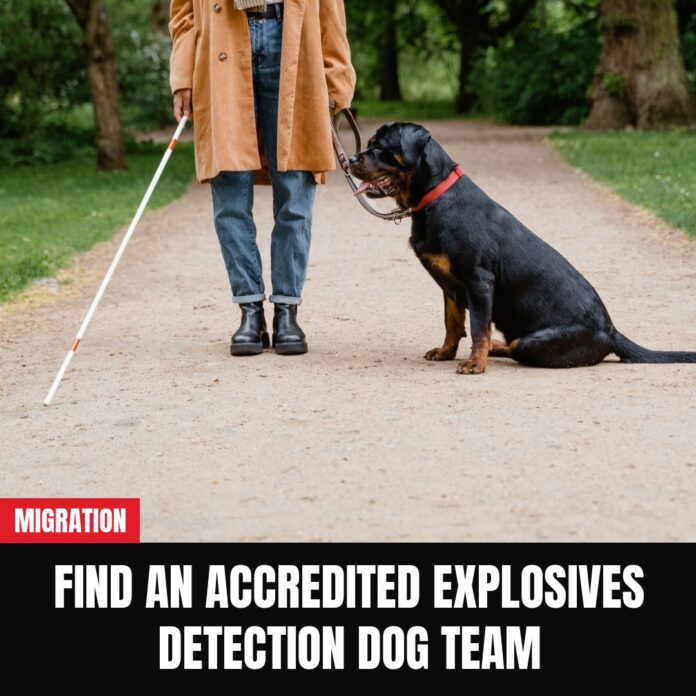 Find an Accredited Explosives Detection Dog Team